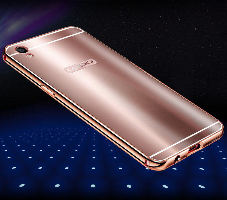 iy Ultra Slim Lightweight Aluminum Metal Bumper Dazzle Color Acrylic Back Cover Case for OPPO R9 Plus & OPPO R9
