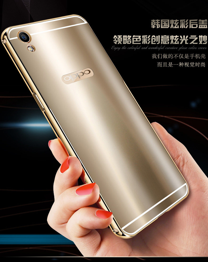 iy Ultra Slim Lightweight Aluminum Metal Bumper Dazzle Color Acrylic Back Cover Case for OPPO R9 Plus & OPPO R9