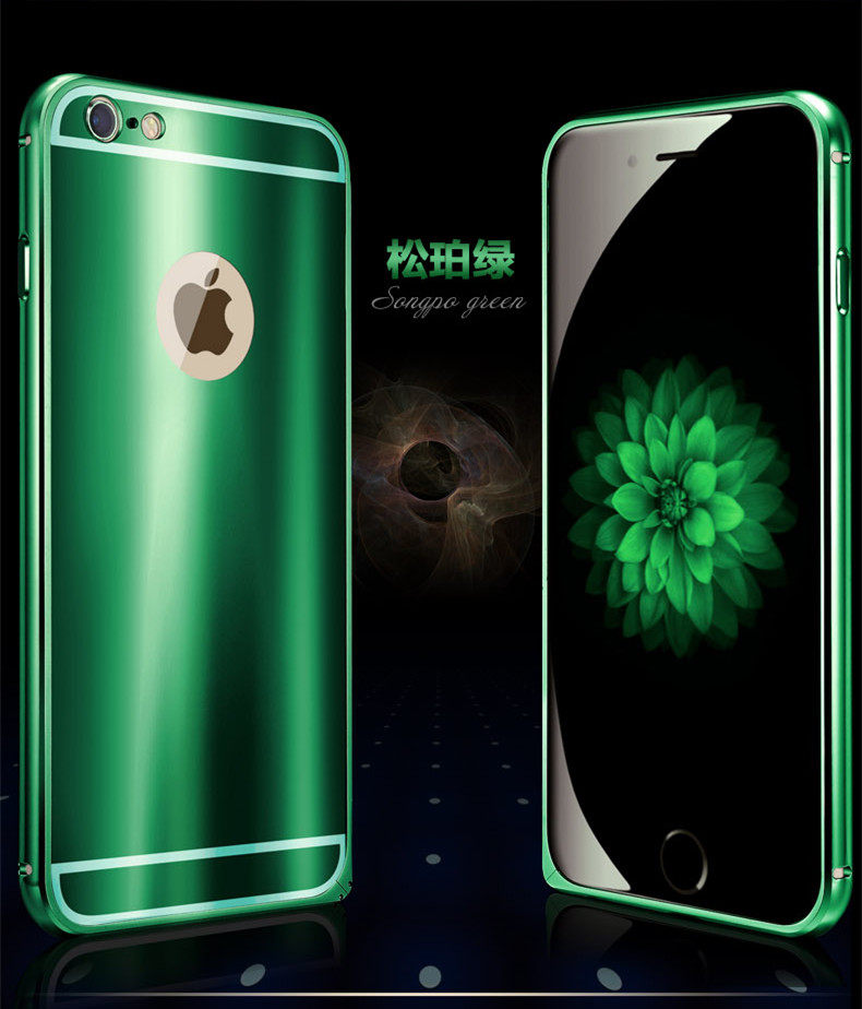 iy Ultra Slim Lightweight Aluminum Metal Bumper Dazzle Color Acrylic Back Cover Case for Apple iPhone 6S Plus/6 Plus & iPhone 6