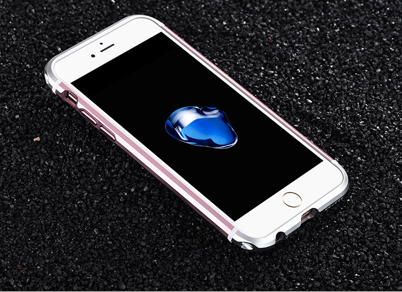 iy Rainbow Aluminum Metal Bumper Carbon Fiber Back Cover Case for Apple iPhone 6S Plus/6 Plus & iPhone 6S/6
