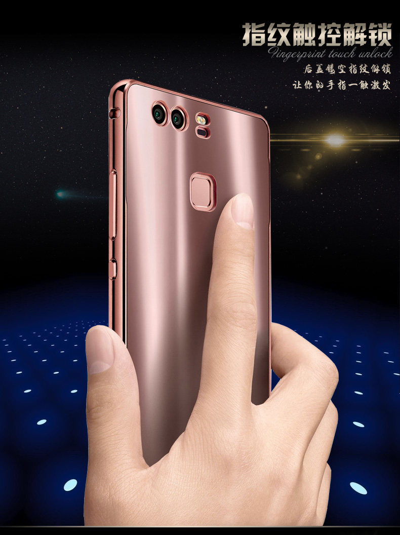 iy Ultra Slim Lightweight Aluminum Metal Bumper Dazzle Color Acrylic Back Cover Case for Huawei P9 Plus & Huawei P9