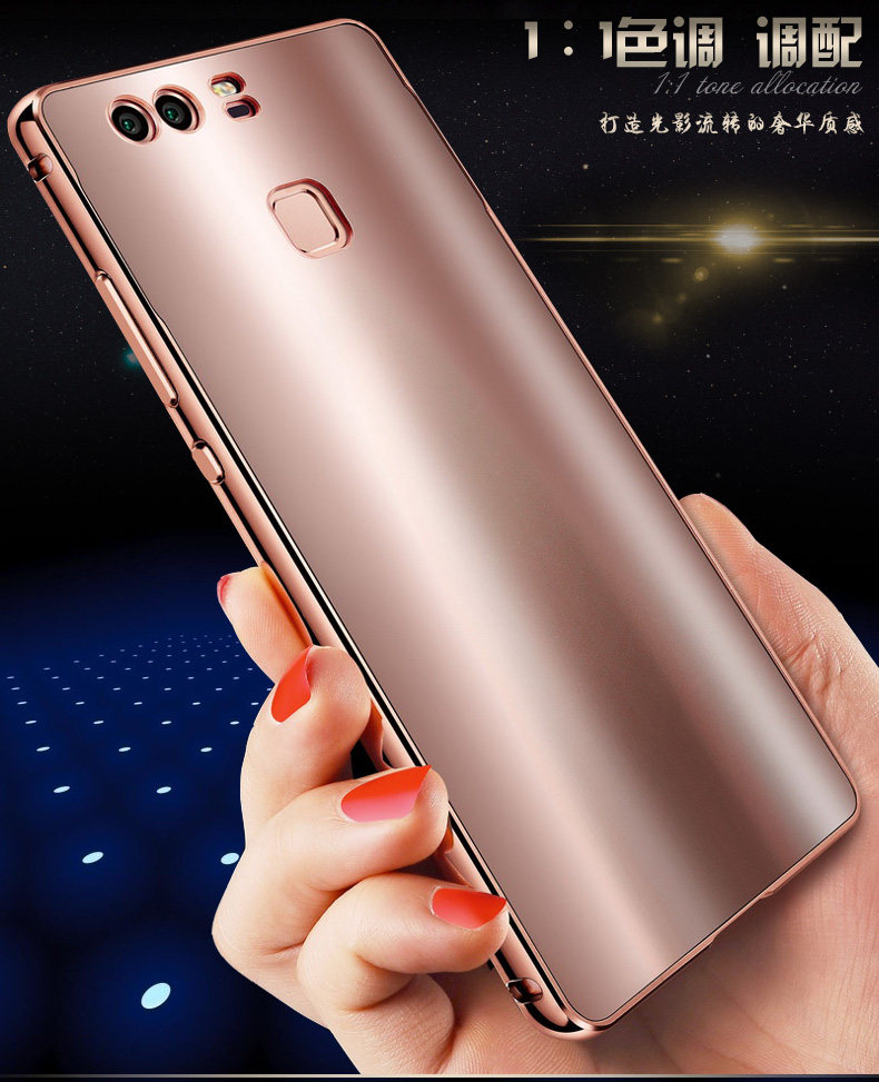 iy Ultra Slim Lightweight Aluminum Metal Bumper Dazzle Color Acrylic Back Cover Case for Huawei P9 Plus & Huawei P9