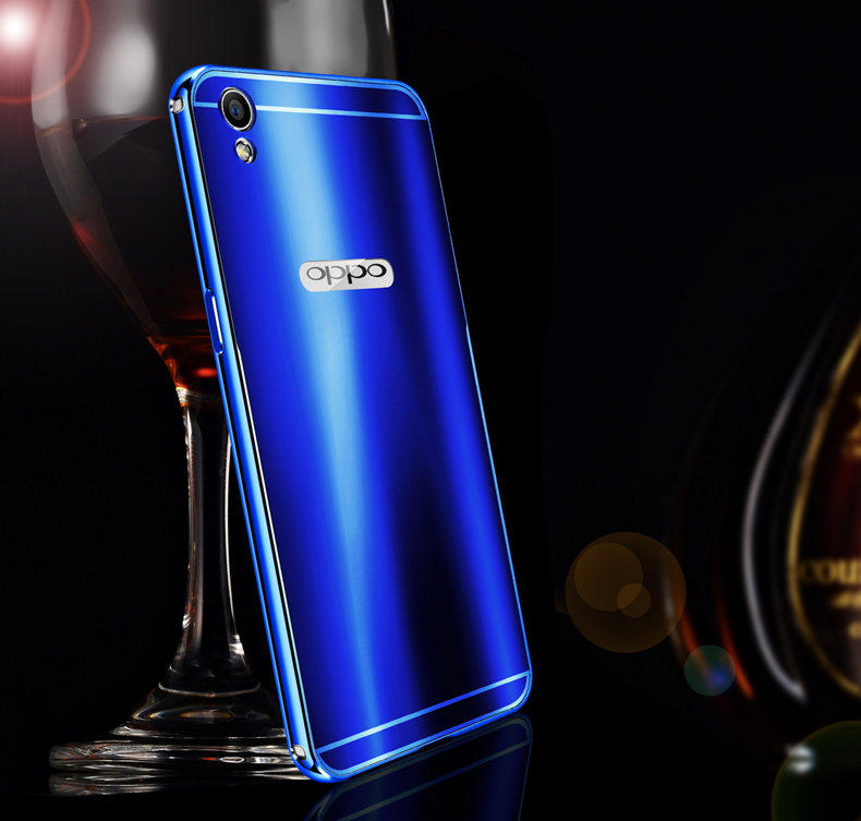 iy Ultra Slim Lightweight Aluminum Metal Bumper Dazzle Color Acrylic Back Cover Case for OPPO R9 Plus & OPPO R9