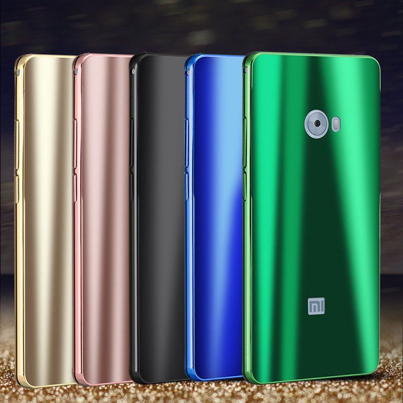 iy Ultra Slim Lightweight Aluminum Metal Bumper Dazzle Color Acrylic Back Cover Case for Xiaomi Mi Note 2