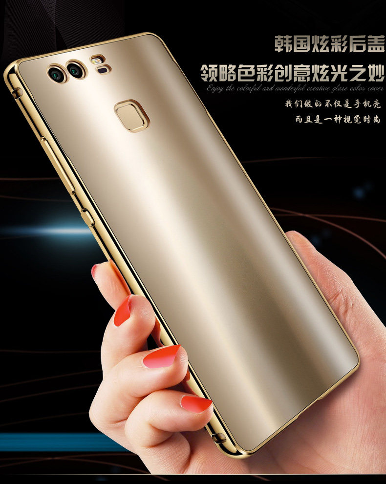 iy Ultra Slim Lightweight Aluminum Metal Bumper Dazzle Color Acrylic Back Cover Case for Huawei P9 Plus & Huawei P9