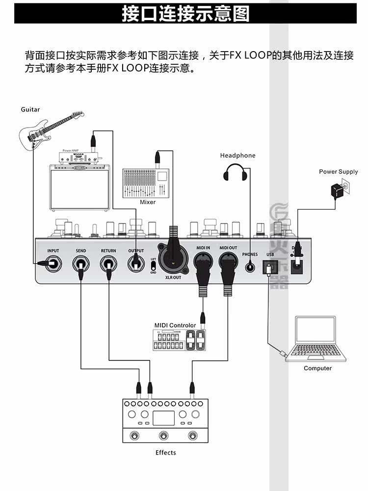 Процессор эффектов 魔耳mooer preamp live 专业落地前级效果器/支持ir克隆技术现货