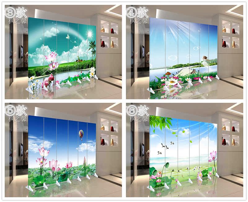 Vách ngăn màn hình hiên gấp thời trang di động hiện đại đơn giản gấp màn hình mực phong cảnh phong cảnh phòng khách phân vùng màn hình - Màn hình / Cửa sổ vách ngăn cầu thang gỗ đẹp