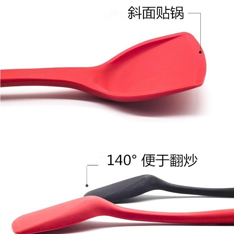 CHOOCA Hàn Quốc đầy đủ xẻng silicone tay cầm dài muỗng chống dính đặc biệt xẻng nấu nồi xẻng dụng cụ nhà bếp - Phòng bếp gia dụng nhà bếp