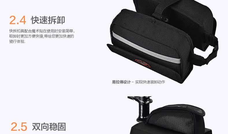 Sacoche pour vélo mixte EASYDO - Ref 2233170 Image 14