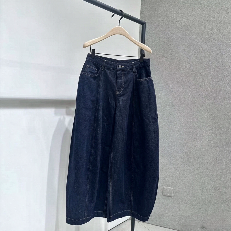 [Bm Designer Collaboration] Authentic Jeans 2026 Autumn New Wide-Leg Scimitar Pants Loose Fit Mbf3Jen043