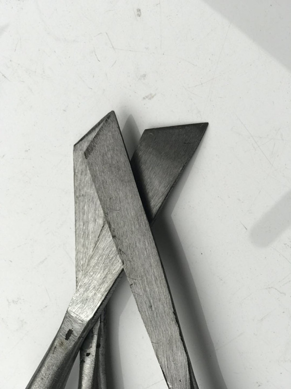 Oblique woodwork chisel stick steel high carbon steel chisel pure hand forged old wood chisel flat chisel shovel Zhaozi wood tools