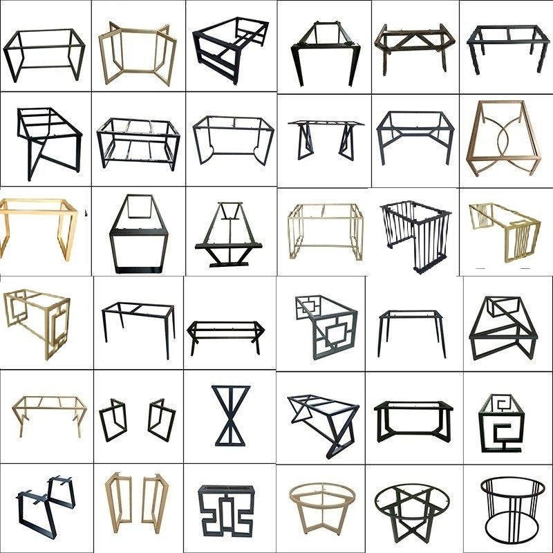 Customized wrought iron net red standard desk steel frame bracket table foot simple table frame dining table table foot metal iron frame