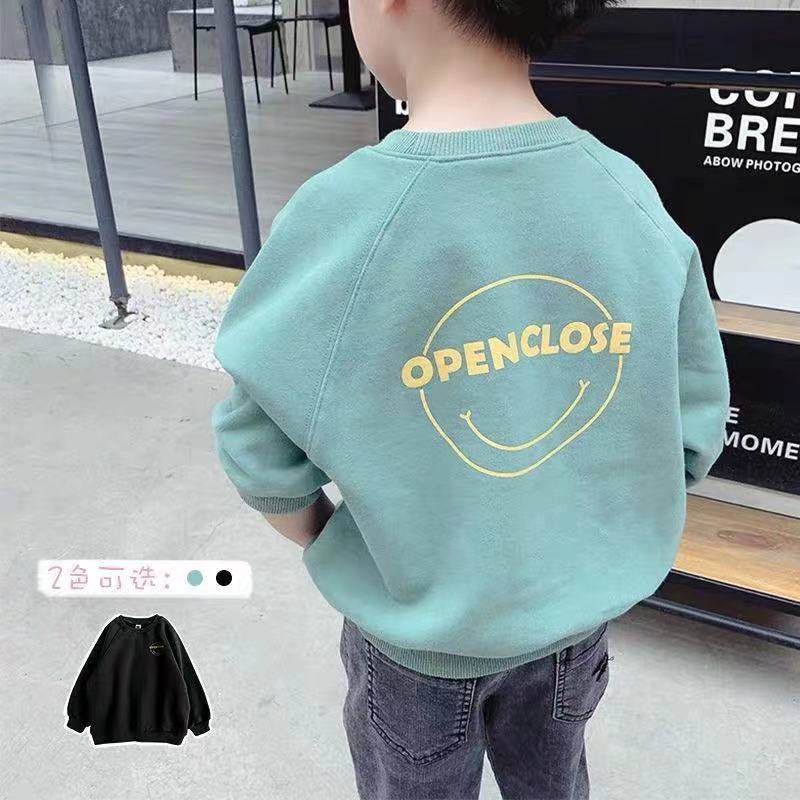 Boy gush clothing spring autumn clothing Children's loose casual blouses CUHK Warmth Beat Undershirt Child Dress Han Edition Tide