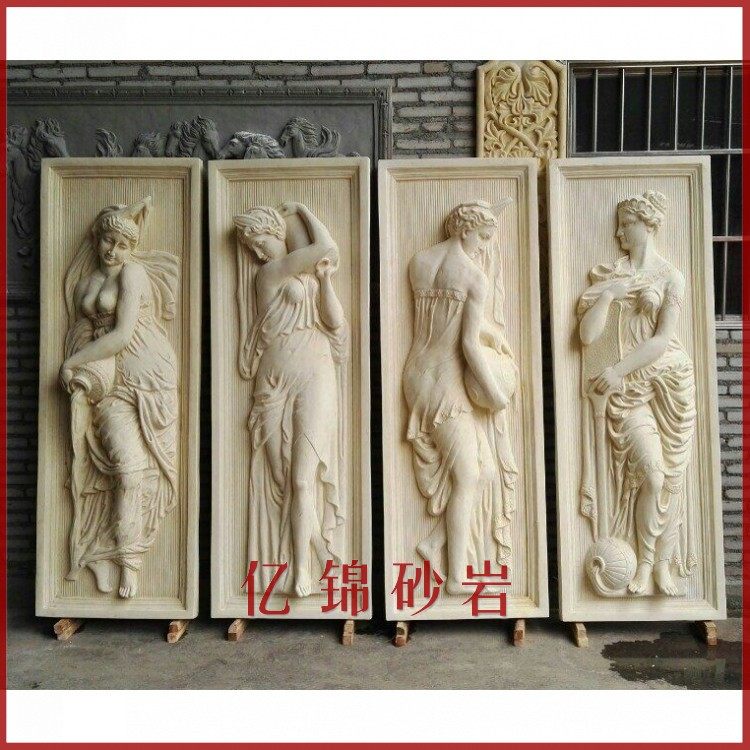 Artificial sandstone sculpted GRP embossed hotel Villa Room inside and outside Decorative Eurostyle Figure Mural Bath Woman-Taobao