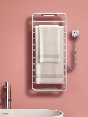 Intelligent electric towel rack punch-free household powder room heating bath towel rack Carbon fiber constant temperature towel drying rack