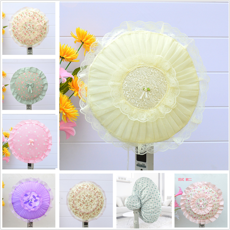 Lace Fabric Double Layer Electric Fan Sleeve Dust Cover Single Layer Electric Fan Hood Floor Desktop Round Full Bag Electric Fan Hood