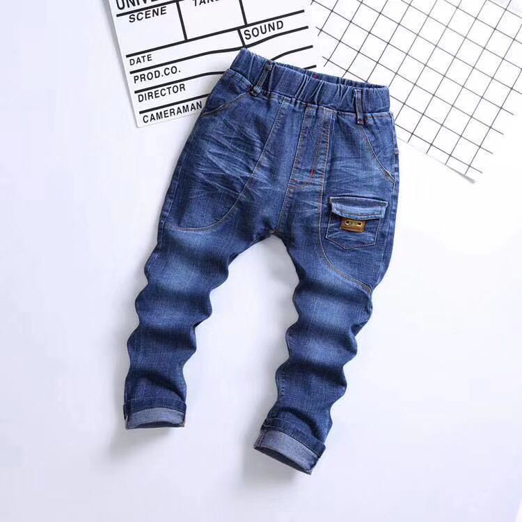 Quần jean bé trai mùa thu và mùa đông cho trẻ nhỏ Quần áo trẻ em mới quần dài cotton dài váy trẻ em hàn quốc