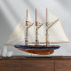 Atlantic retro Mediterranean style solid wood sailing model home living room decoration ornaments annual meeting prizes