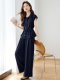 Old Money Style Fashion Suit for Women Summer 2025 New Casual Elegant Short-Sleeved Waist Shirt Wide-Leg Pants Two-Piece Set