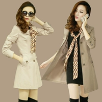 Длинный демисезонный осенний плащ, модная приталенная куртка, средней длины, коллекция 2022