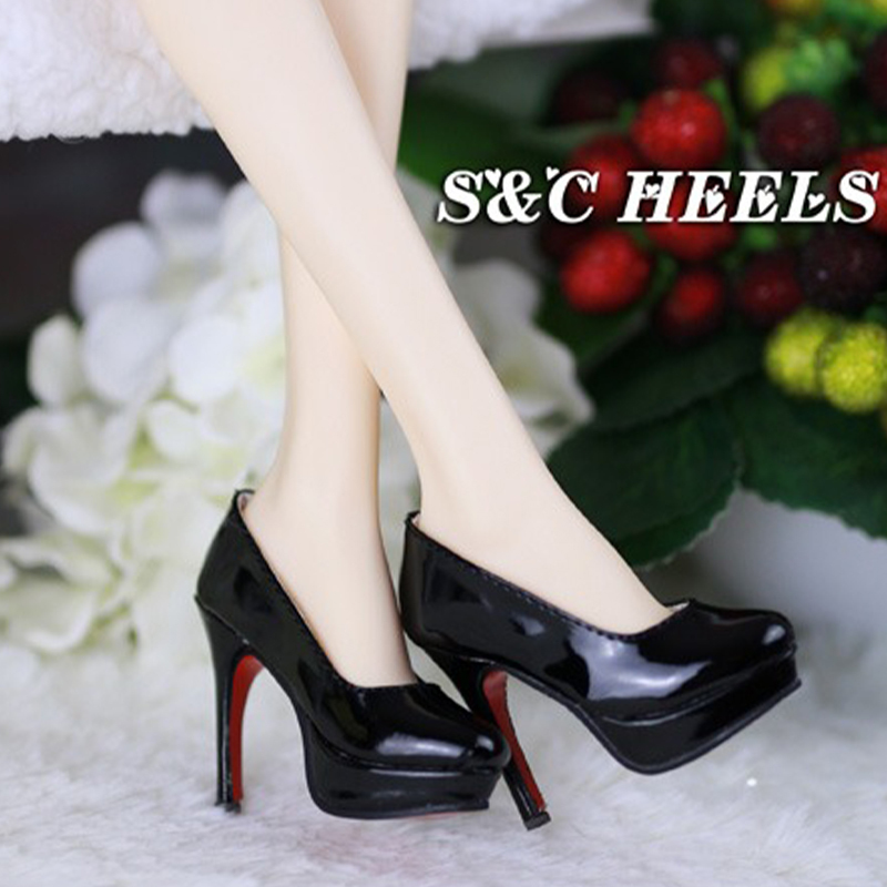 [Consignment] Sanwan Dean S&C Heels Ultra-High Heel Shoes Bjd Doll 1/3 Scale Unisex Patent Leather Black