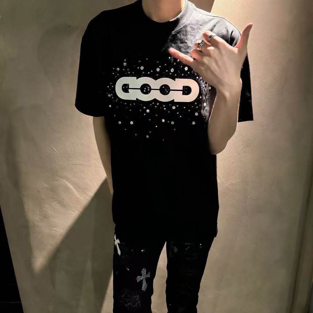 GOOD popular candy print holiday casual short sleeved light luxury fashionable T-shirt for both men and women, versatile Valentine's Day