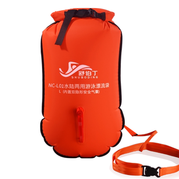 Follower swimming bag with double airbags for floating