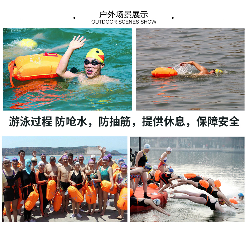 Sóng đặt ra follower an toàn dày đôi bóng gót bơi túi bơi người lớn thiết bị float cuộc sống preserver áo bơi tay dài