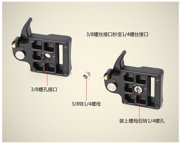 Yuntai bảng tải nhanh phổ quát máy ảnh DSLR chân máy phụ kiện cố định cơ sở phá hủy chuyên nghiệp thiết lập ổn định hình ảnh - Phụ kiện máy ảnh DSLR / đơn chân máy