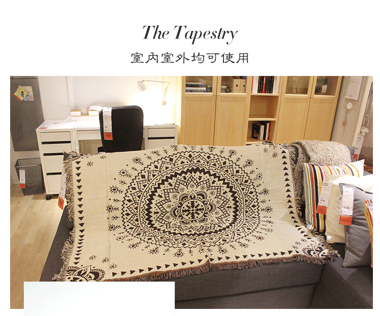 Sofa khăn ban đầu chăn trang trí bộ lạc phong cách dân gian vải nghệ thuật hoa văn hình học không thường xuyên retro nhà sân khấu - Ném / Chăn mền nhung