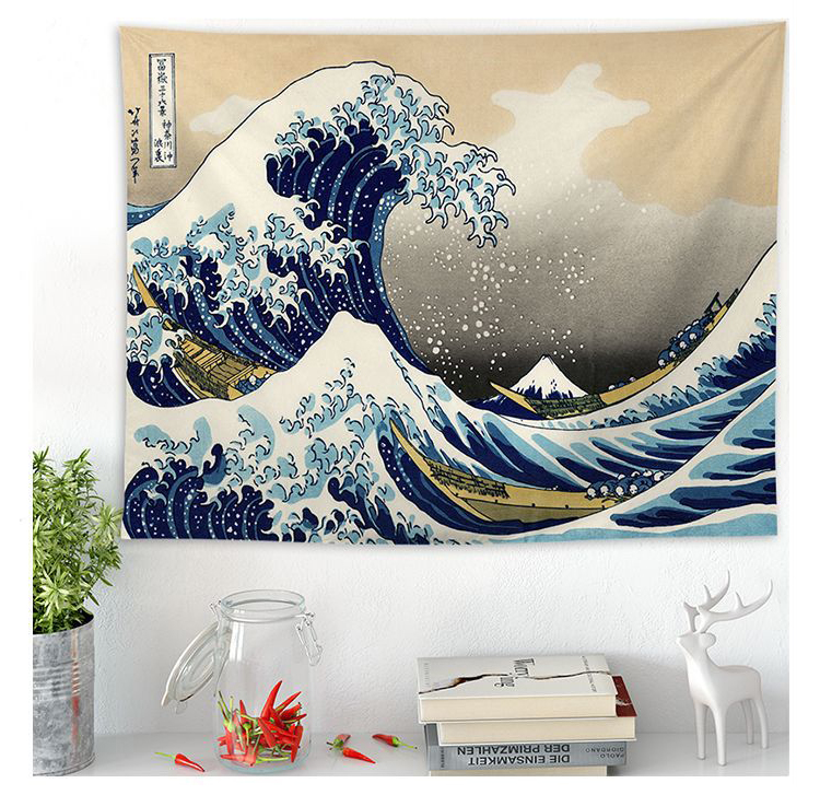 Sofa vải vụn trang trí phòng ngủ cô gái Mỹ retro quá khổ tường cổ điển bao gồm phong cách Nhật Bản phòng khách tấm thảm tham treo tuong