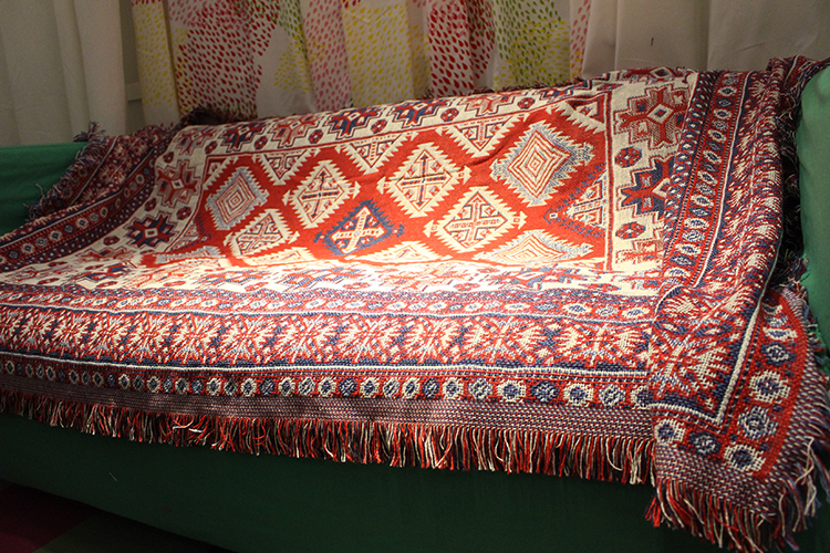 Chăn Bohemian gió quốc gia retro bàn cà phê đệm sofa chăn khăn về nhà sống sofa phòng ngủ chăn giải trí - Ném / Chăn chăn lông cuu