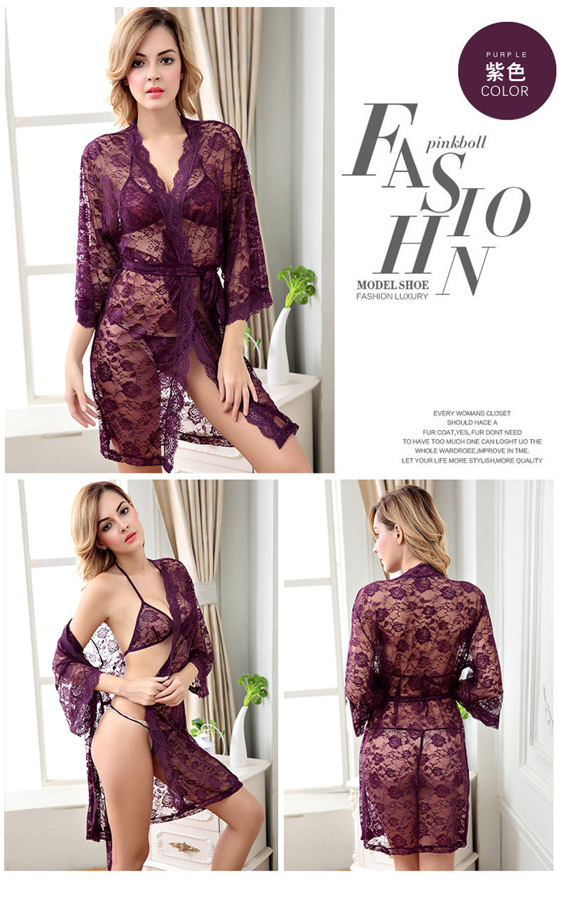 Pyjama pour femme à neuf manches - Ref 2993644 Image 12