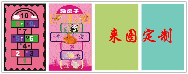 vườn ươm tùy chỉnh thảm sàn thảm thảm thảm mầm non trong nhà nhảy lò cò trong nhà mat tùy biến phim hoạt hình - Thảm