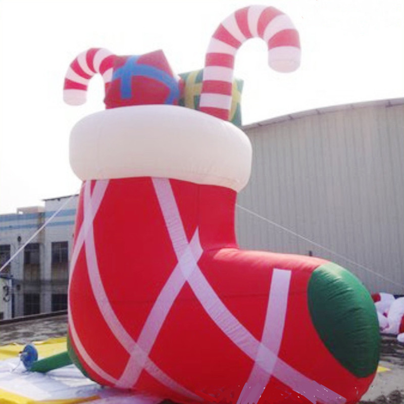 Inflatable Christmas gift box air model Christmas tree Christmas old socks snowman decoration props ventilator