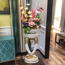 Vase ornaments living room flower arrangement European style simple home simulation flower set fake flower indoor decoration large floor