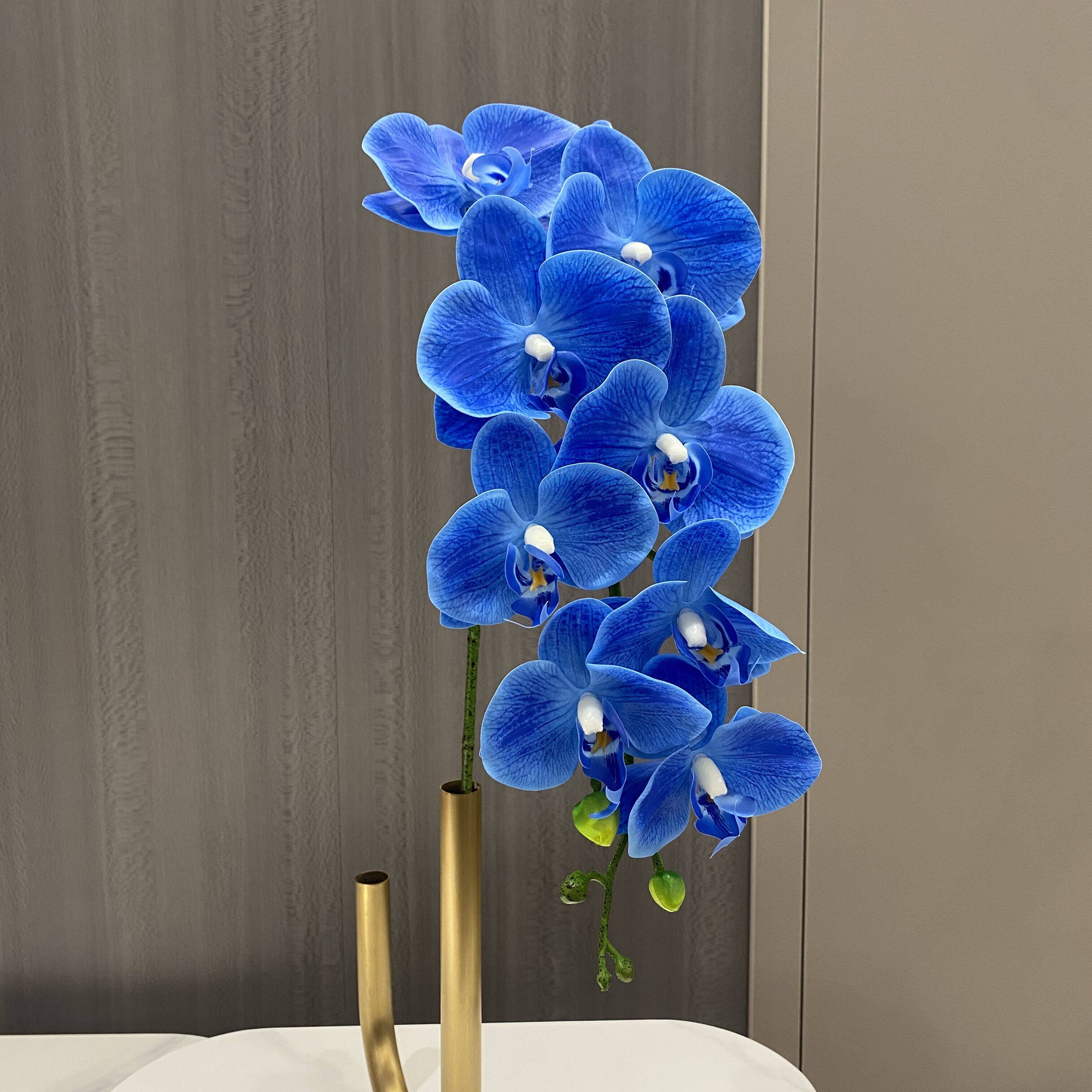 Butterfly Orange simulation flower 3D glue hands flower single living room silk flower decorated flower home for wedding celebration