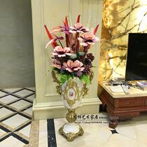 European-style resin floor vase simulation floral set flower arrangement living room decoration furnishings crafts home accessories