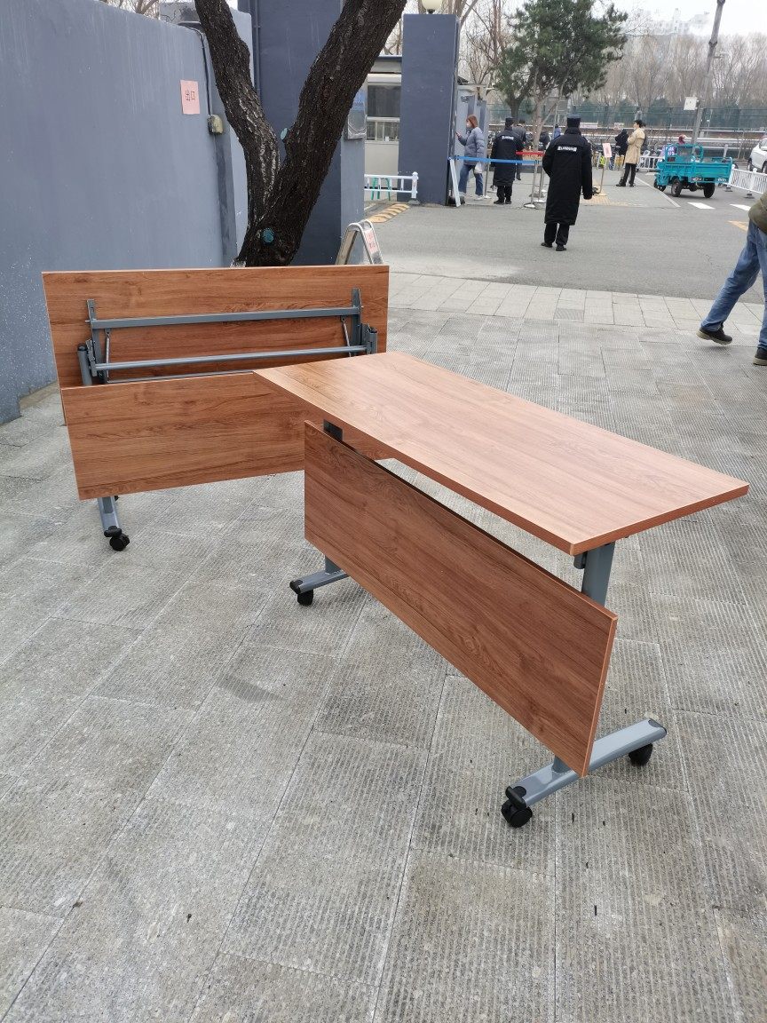 Folding long table training staff table mobile desk conference table multi-functional desk and chair training table and chair combination