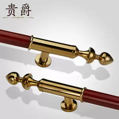 Guijue glass door handle Rosewood European antique large door handle sliding door solid wood door handle titanium alloy color