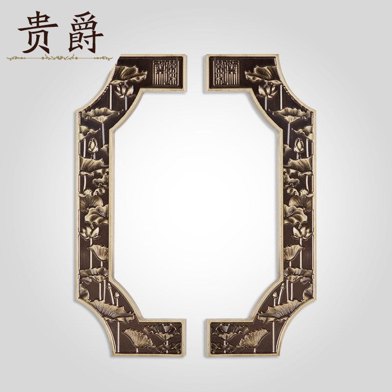 Guijue frameless glass door handle Chinese antique wooden door handle Double switch door handle Pull door handle