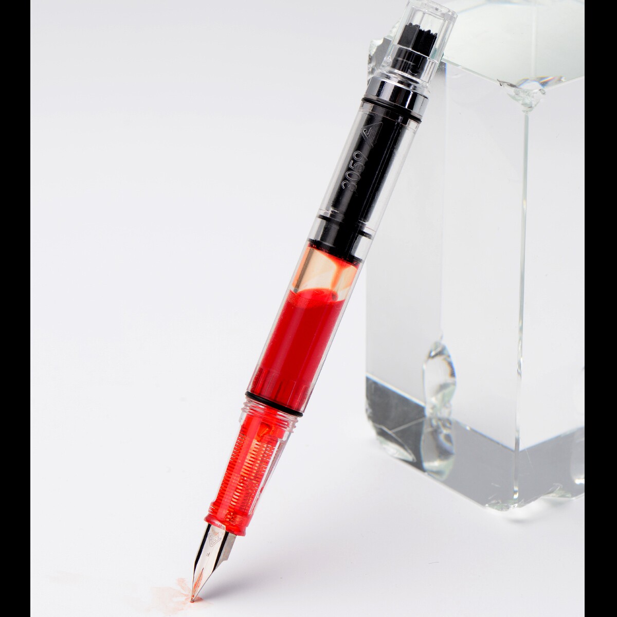 Transparent demonstration color ink pen student practice character special ink ink sac pen positive and pen non-hero 359a