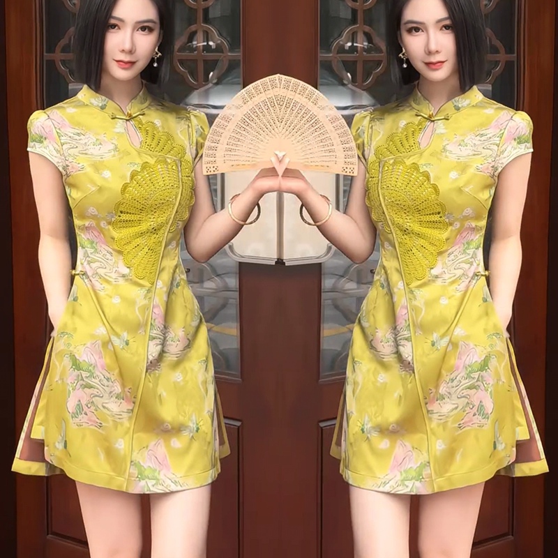 2025 Summer New Fashion Suit for Women, New Chinese Style National Design with Buttoned Top and Shorts, Elegant Two-Piece Set 2025 Summer New Fashion Suit for Women, New Chinese Style National Design with Buttoned Top and Shorts, Elegant Two-Piece Set