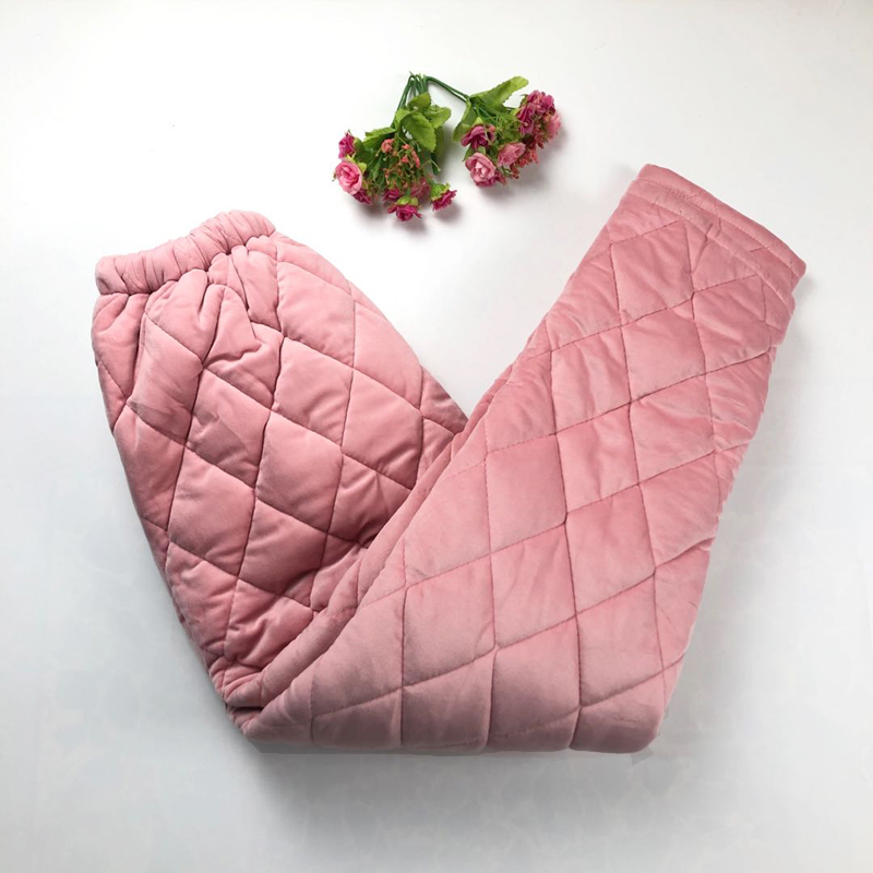Women's winter pajamas pajamas three-layer thickened plus velvet quilted coral velvet can be worn outside to keep warm autumn and winter single pants women
