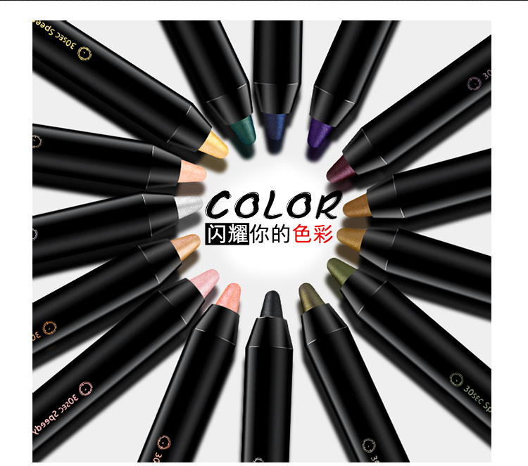 Gel kẻ mắt thế hệ thứ hai Solone 30 giây cố định mousse trang điểm không thấm nước và bút kẻ mắt bên trong dễ thấm mồ hôi bút kẻ mắt 2 đầu