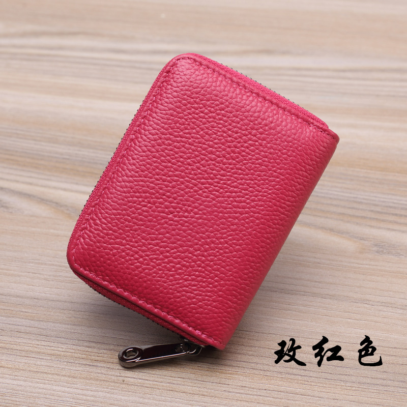 Gói thẻ nam siêu mỏng da nhỏ dành cho phụ nữ nhiều thẻ bằng lái xe bao bì thẻ dung lượng lớn ví nữ mini