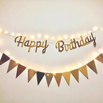 Happy birthday hanging character Lola flag girl 10 year old birthday party arranged decorations atmosphere props for the year