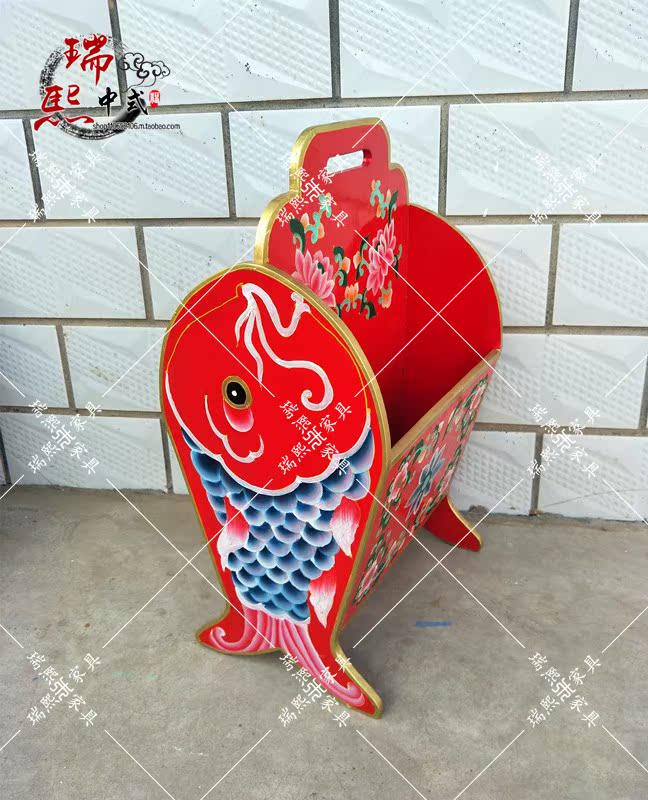 Mới Trung Quốc gỗ rắn cổ sơn hộp lưu trữ báo hộp hộp báo hộp tạp chí hộp kệ kệ đứng - Cái hộp thùng gỗ đựng đồ
