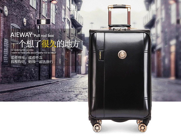 Paul hành lý xe đẩy hộp da nam mật khẩu kinh doanh hành lý 24 inch kéo hộp nữ phiên bản Hàn Quốc của hộp du lịch thủy triều 20 - Va li