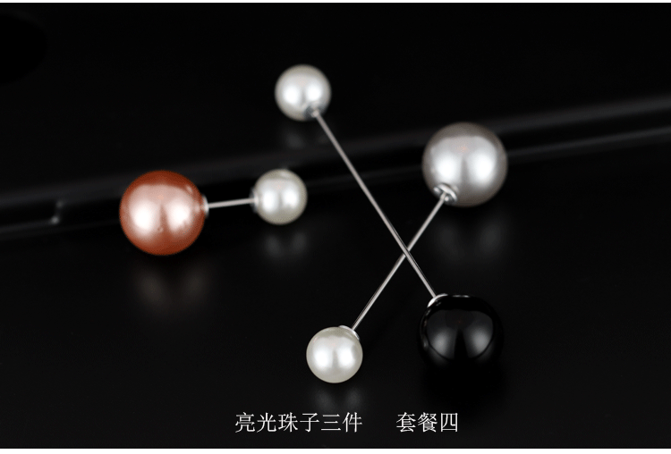 Thời trang Nhật Bản và Hàn Quốc từ pin trâm chống ánh sáng pin hoang dã thực tế hai đầu ngọc trai cardigan phụ kiện yếm phụ kiện cài áo sơ mi nữ